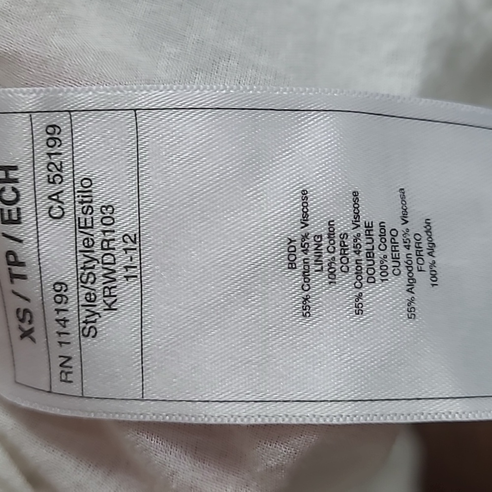 Quiksilver White Tiered Maxi Dress with Embroidered Yoke Summery Light Size Xs - Picture 10 of 10